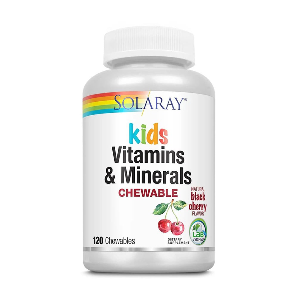 Вітаміни та мінерали для дітей Solaray Children's Chewable Vitamins &amp; Minerals зі смаком чорної вишні, 120 жувальних таблеток